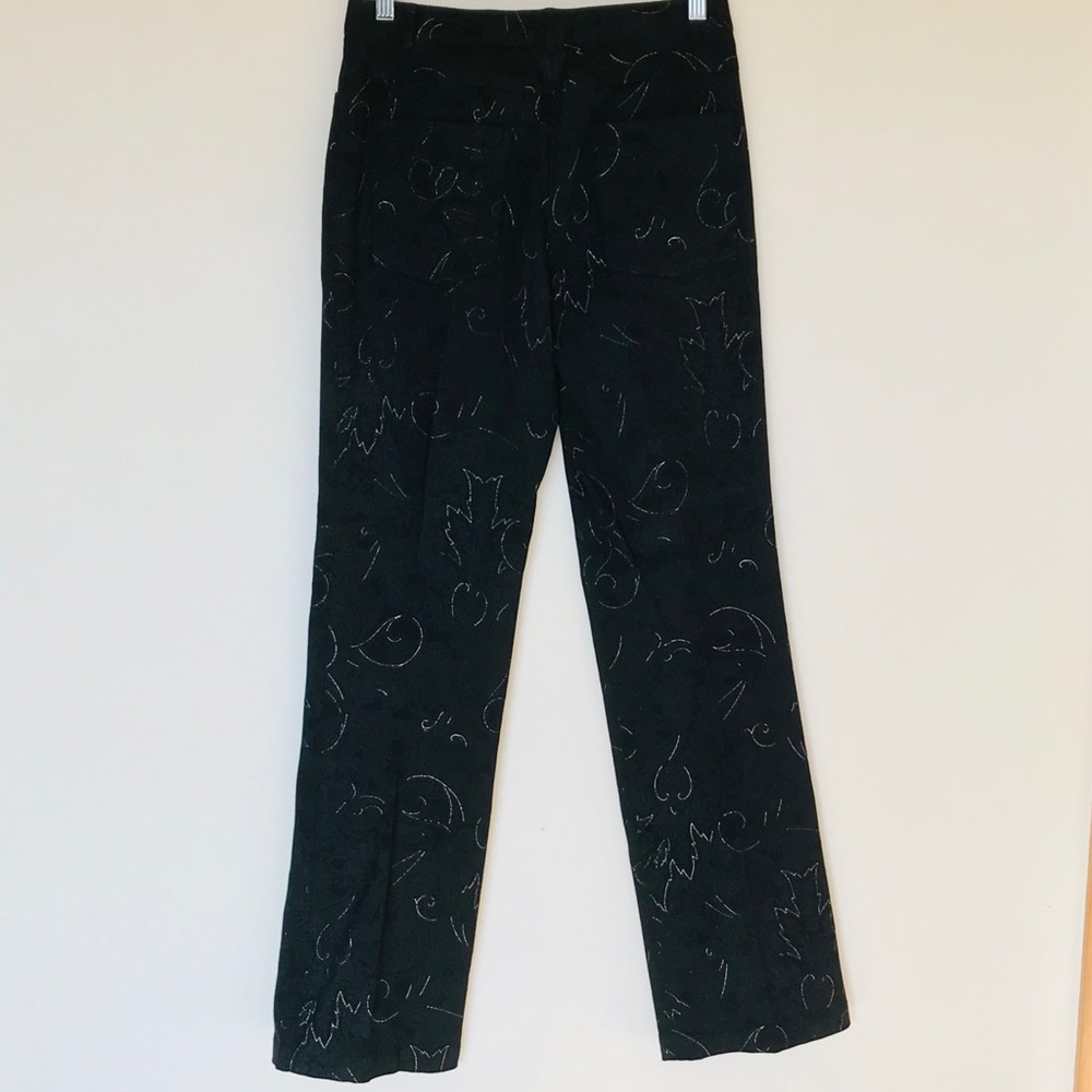 Etcetera black cotton straight leg pants
